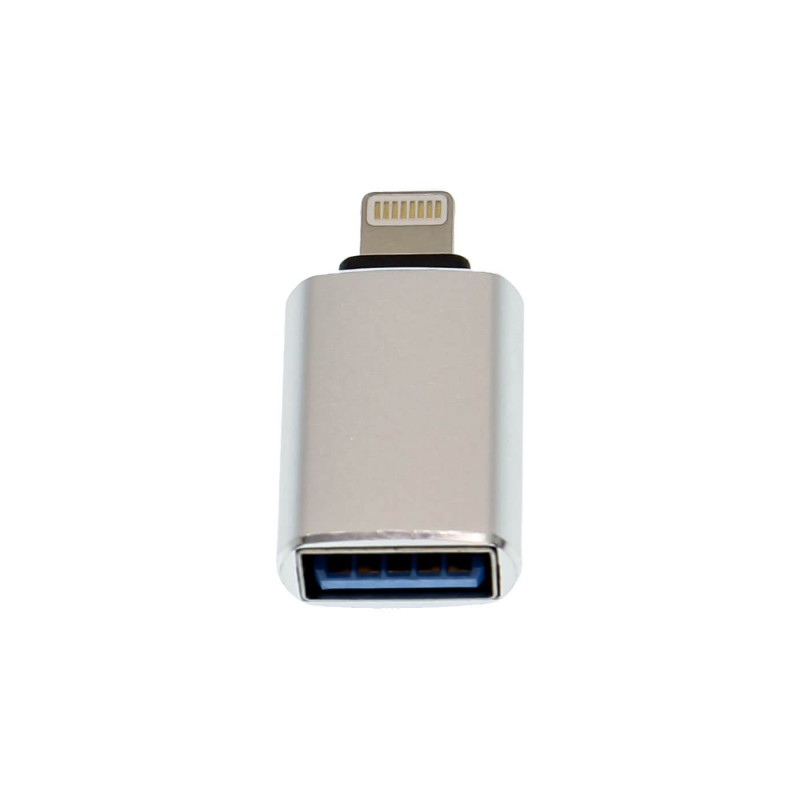 Αντάπτορας Lightning Αρσενικό σε USB Θηλυκό OTG Ασημί OEM