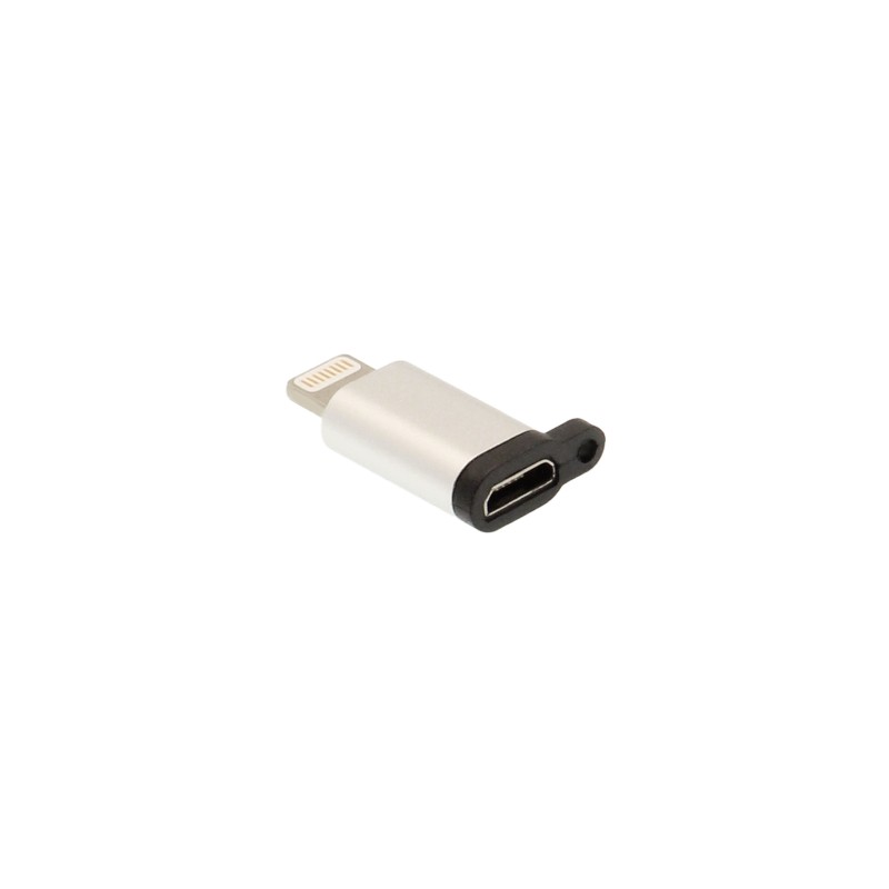 Αντάπτορας Lightning αρσενικό σε Micro USB θηλυκό ασημί FT-ADA13