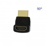 Αντάπτορας gold plated HDMI αρσενικό σε HDMI θηλυκό γωνία 90° OEM