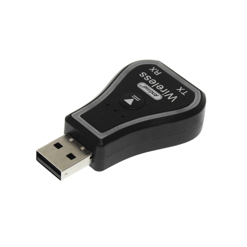 Ασύρματο Bluetooth audio Transmitter και Receiver USB μαύρο με RGB LED φωτισμό Q-TR31 Andowl 