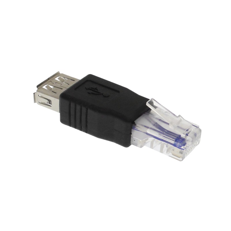 Αντάπτορας Ethernet αρσενικό σε USB θηλυκό μαύρο OEM