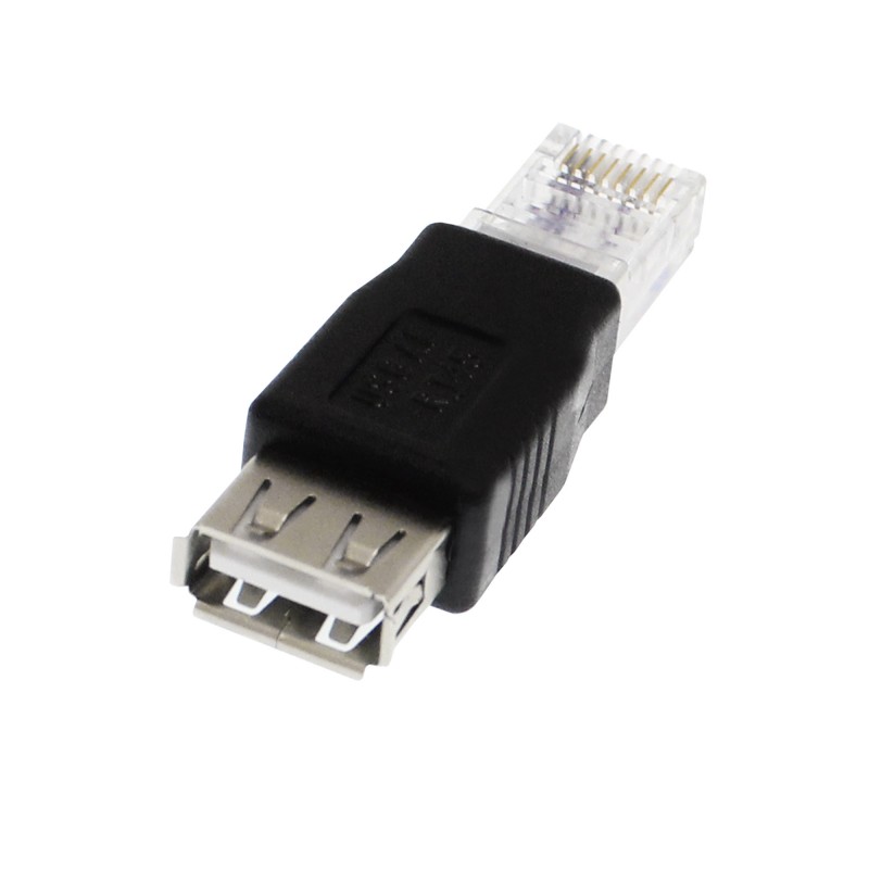 Αντάπτορας Ethernet αρσενικό σε USB θηλυκό μαύρο OEM