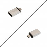 Αντάπτορας Hub USB 3.0 4 θυρών και Type C αρσενικό σε USB θηλυκό ασημί USB-3 TREQA