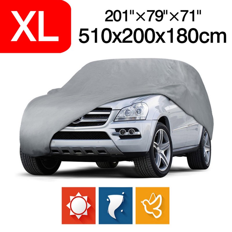 Κουκούλα αυτοκινήτου SUV με λάστιχο και ιμάντα XL 510 x 200 x 180cm A52-15-Y-XL NOVSIGHT