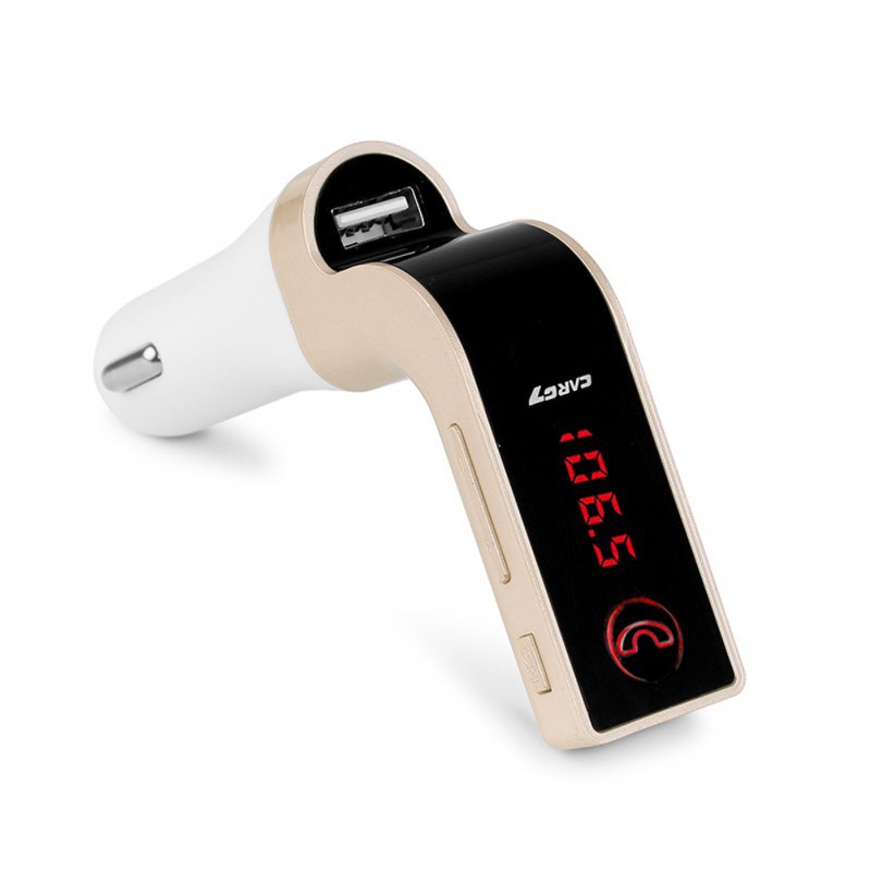 Πομπός Bluetooth USB/SD MP3 Player FM Transmitter & φορτιστής αυτοκινήτου CARG7 χρυσό OEM FM Transmitters ee2087