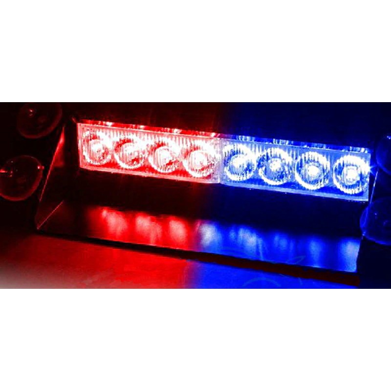 Φώτα αστυνομίας για το παρμπρίζ αυτοκινήτου led flash light 8W μπλε και κόκκινο HB803C LED Auto - Moto ee3752