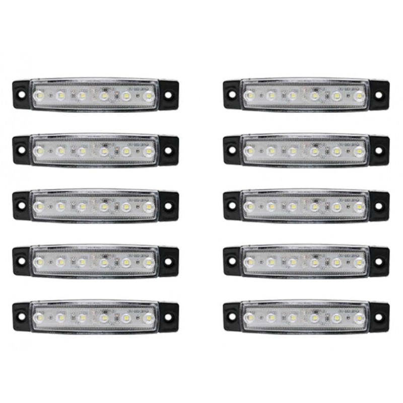 Φώτα όγκου LED με 6 SMD DC 12V 2W λευκού χρώματος 10 τεμ. IP66 OEM Φανάρια ee3812