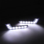 Φώτα ημέρας LED 12V 8 SMD 6000K ψυχρό λευκό IP65 L-Shape DRL 2 τεμάχια OEM