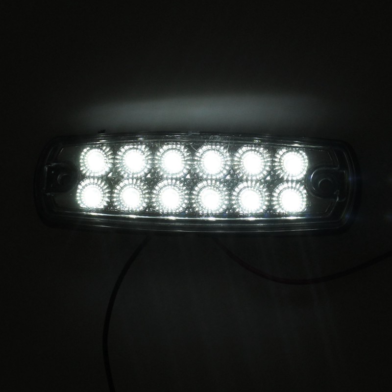 Φώτα όγκου LED αδιάβροχα 12 SMD 24V για φορτηγό ψυχρό λευκό 6000K IP66 με πλαίσιο τοποθέτησης 2 τεμάχια OEM