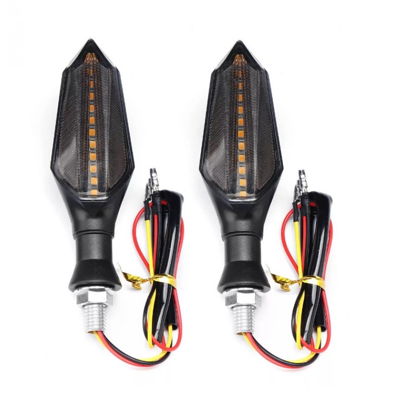 Φλάς μηχανής 12 SMD LED με κόκκινο πίσω φωτισμό σετ 2 τεμ. IP65 OEM