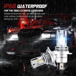 H4 LED 12V/24V 55W 10000LM 6000K IP68 A500 N30S NOVSIGHT 2 X 27.5W 2 έτη εγγύηση