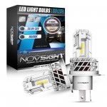 H4 LED 12V 50W 10000LM 6000K IP68 A500 N35 NOVSIGHT 2 X 25W 2 έτη εγγύηση