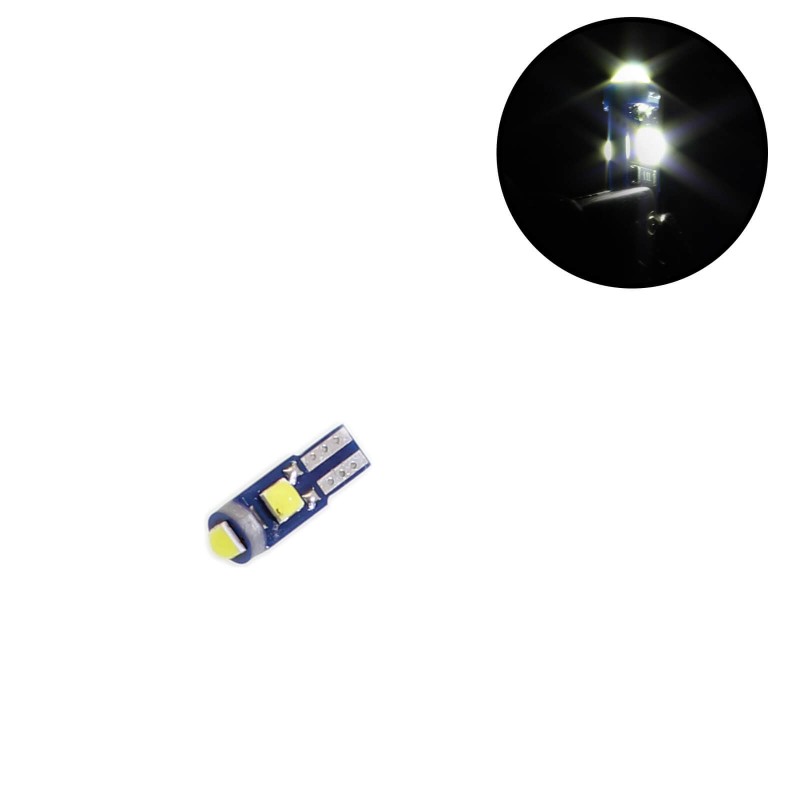 T5 W3W 12V 3 SMD LED 3030 120LM 1.5W ψυχρό λευκό 6000K 1 τεμάχιo OEM