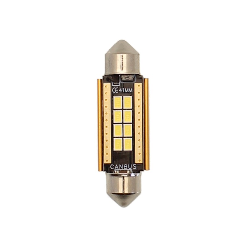 C5W LED Λαμπτήρας Πλαφονιέρας 41mm 12-24V Canbus 8 SMD 1800LM Ψυχρό Λευκό 6000K 1 Τεμάχιο OEM