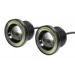 2 x Universal fog φώτα ομίχλης αλουμινίου LED COB Angel Eyes  λευκό Chip 3.5 ίντσες 89mm R500 IP65 OEM