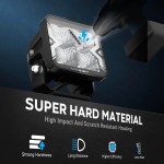 Σετ αδιάβροχοι προβολείς αλουμινίου LED 8.2cm 20W 4 SMD 12V/24V 1242LM 6000K ψυχρό λευκό IP68 2 τεμάχια A500 WL3-3FT NOVSIGHT