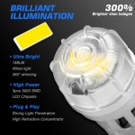 T10 LED 12V 3 SMD 3020 3W 188LM 6500K ψυχρό λευκό 2 τεμάχια A500 SL2 T10W NOVSIGHT 