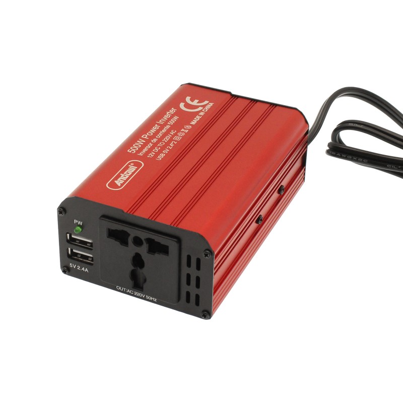 Μετατροπέας τάσης DC 12V σε AC 220V με 2 θύρες USB 5V 2A για αναπτήρα αυτοκινήτου Q-N7001 Andowl