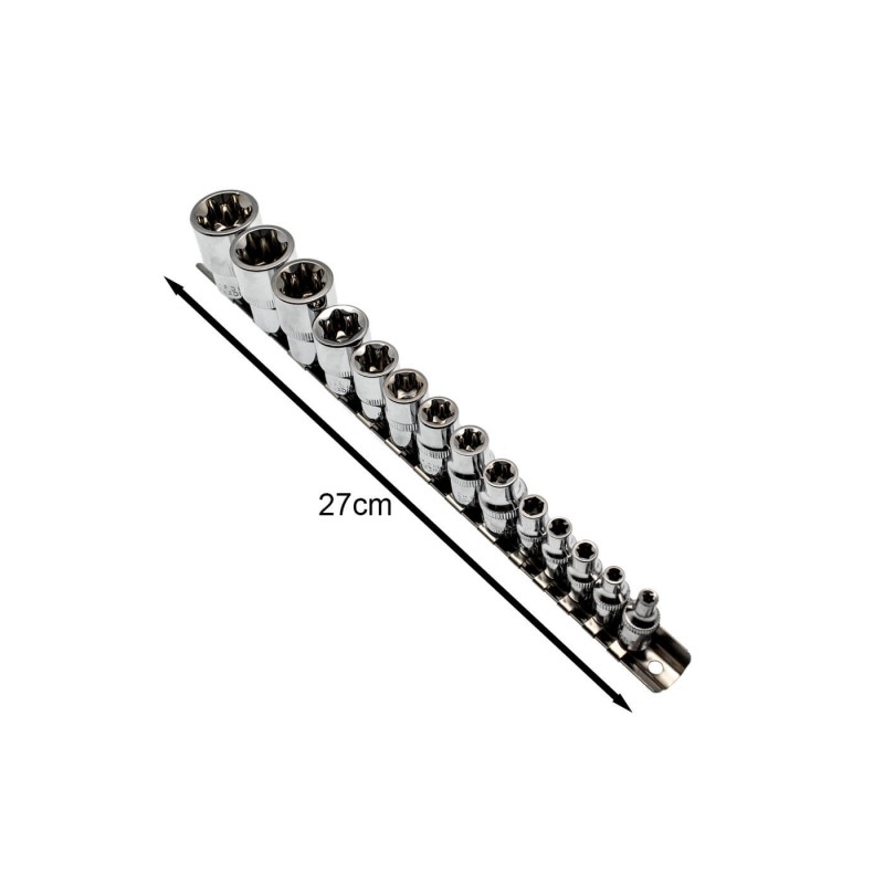 Σετ Καρυδάκια Torx με Καρέ Υποδοχής 1/4″ 3/8″ 1/2″ 14 Τεμάχια WIB-18