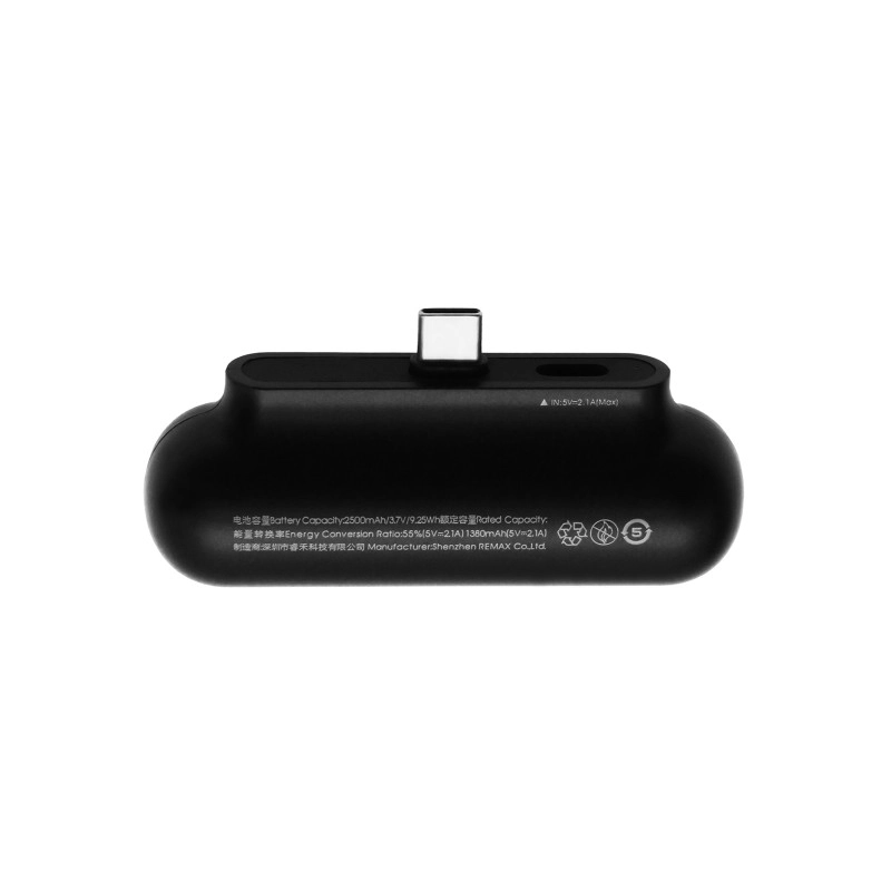 Mini Powerbank Type C 2500mAh 2.1A μαύρο RPP-575 REMAX