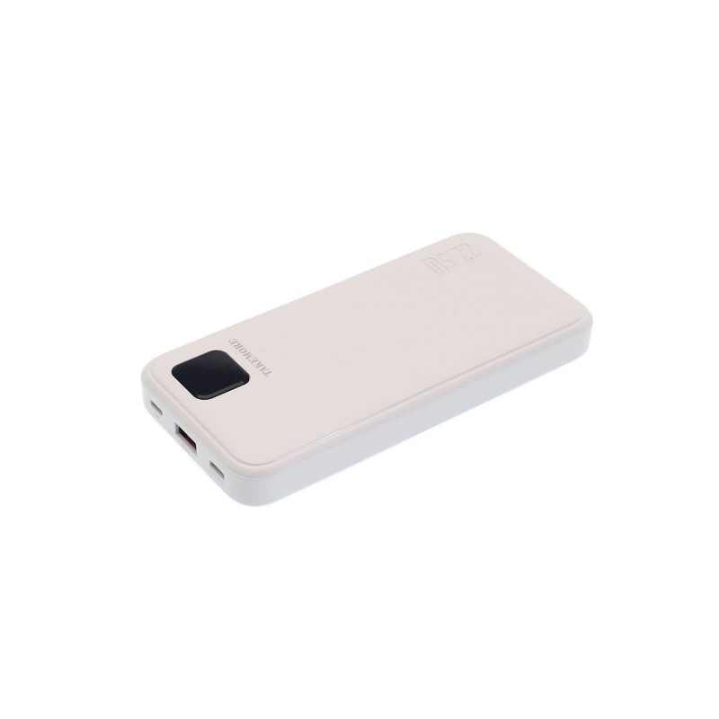 Powerbank με Θύρες USB και Type C 10000 mAh 22.5W με Ενσωματωμένα Καλώδια Φόρτισης Λευκό R25 TAKEMORE