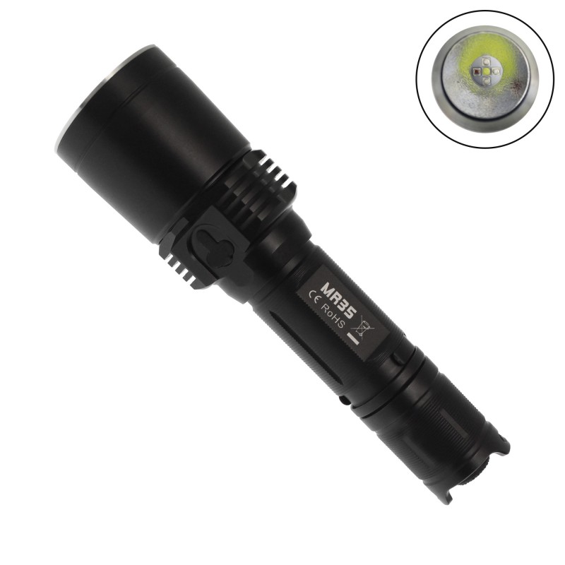 LED Επαναφορτιζόμενος φακός όπλου CREE XP-L 1200LM USB με 5 έγχρωμα chips IPX8 MR35 Fitorch