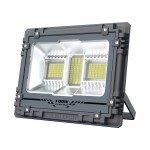 Αδιάβροχος ηλιακός προβολέας LED 100W 136 SMD ψυχρό λευκό 6000K IP67 με ηλιακό πάνελ και τηλεχειριστήριο MJ-AW100