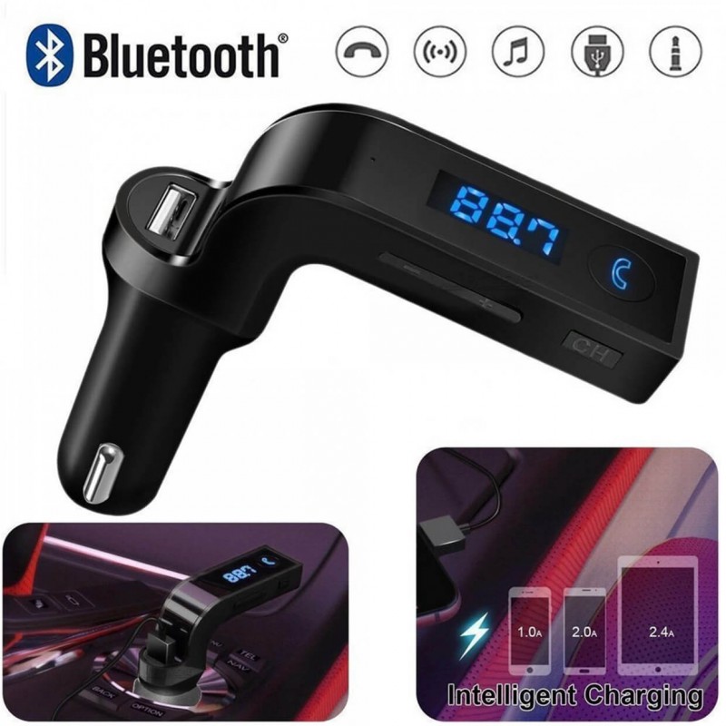 Πομπός Bluetooth USB/SD MP3 Player FM Transmitter & φορτιστής αυτοκινήτου CARG7 μαύρο OEM FM Transmitters ee3580