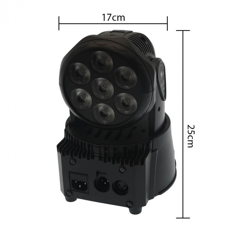 Φωτορυθμικό LED Ρομποτάκι 7x10W RGBW DMX512